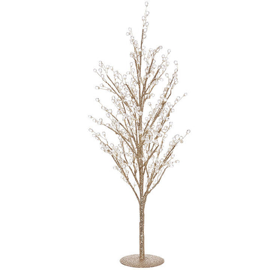 RAZ IMPORTS BON NOEL 66CM GLITTERED TREE WITH JEWELS