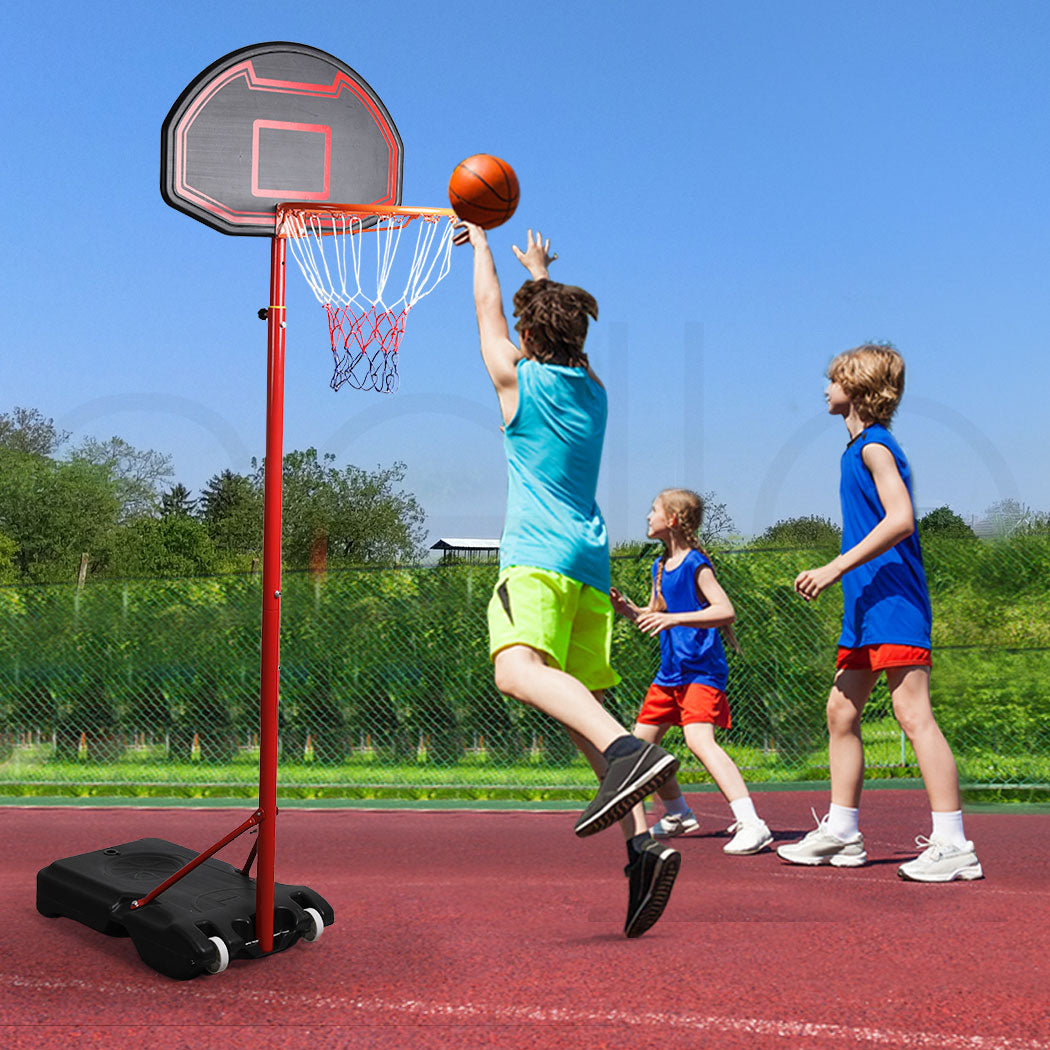 Basketball Hoop Stand System Ring Portable 2.1M Adjustable Height Kids In Ground - Gifts R Us